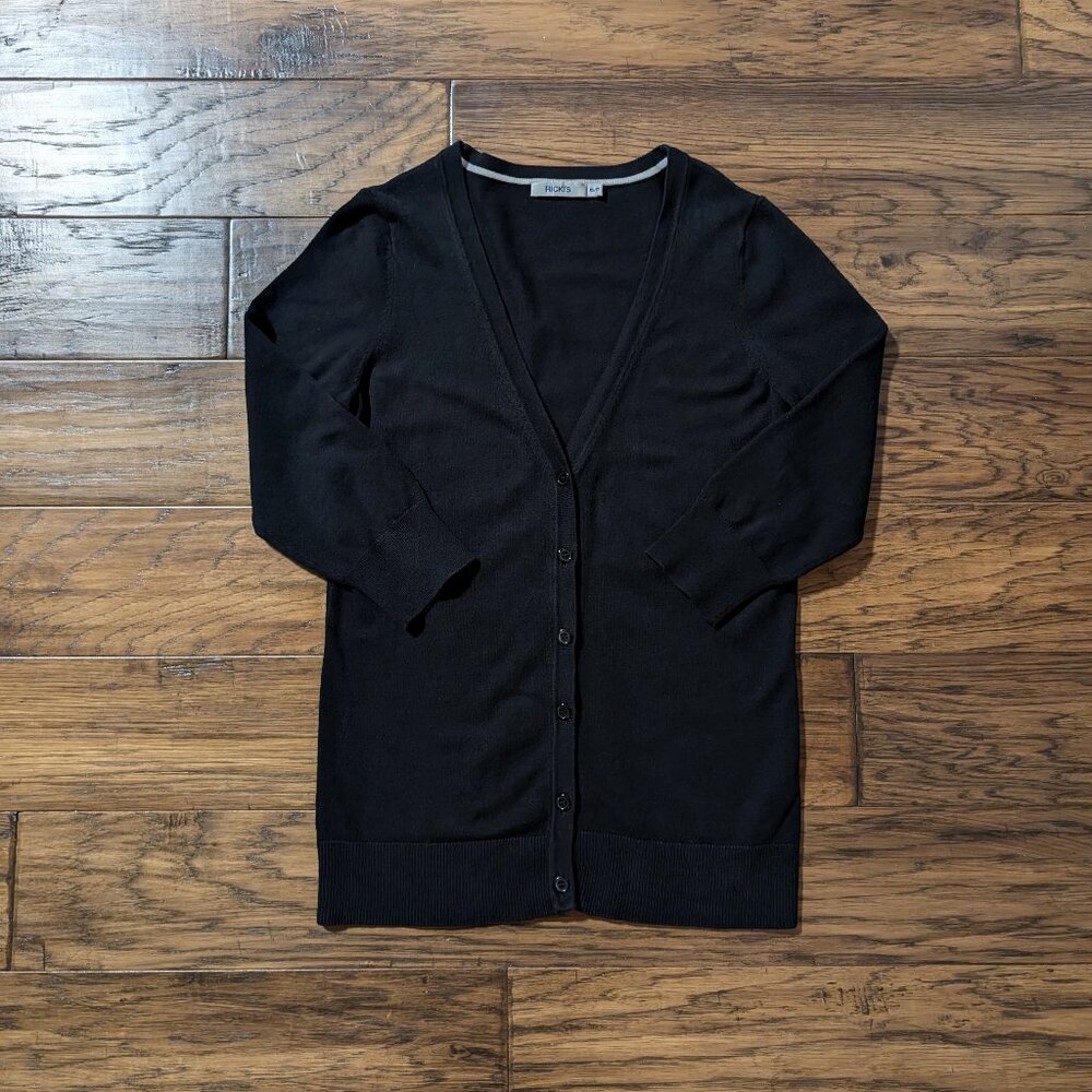 Ricki's cardigan button up V neck black size XS